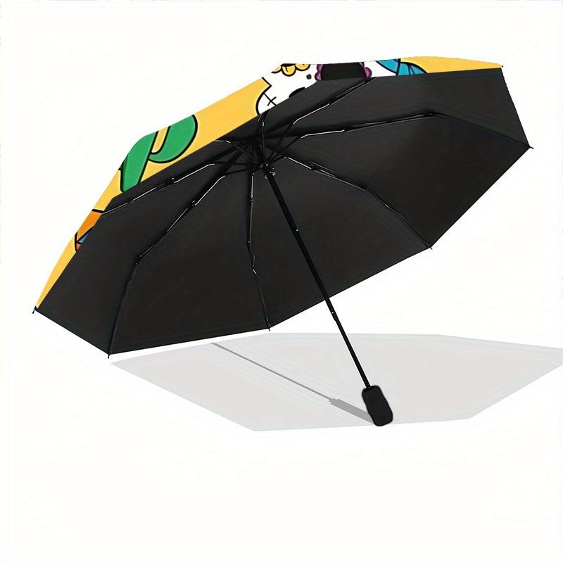 1pc Day of the Dead, Skulls Automatic Open 8-Rib Windproof Umbrella, Travel & Commuting