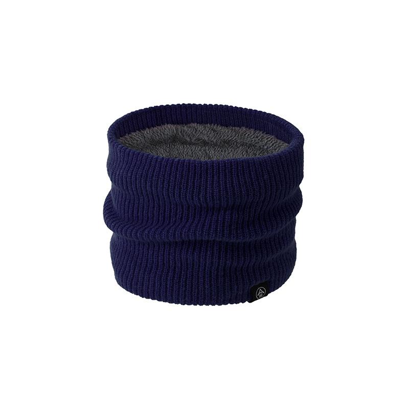 

1 шт. Унисекс Осенне-зимний утепленный флисовой подкладкой толстый шарф-манишка для велоспорта на открытом воздухе - Модный и простой вязаный протектор для шеи 19*19CM темно-синий