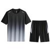 Men's Sports and Leisure Short Sleeved Shorts Set, Men's Leisure Sports Running Fitness T-shirt Shorts for Teenagers