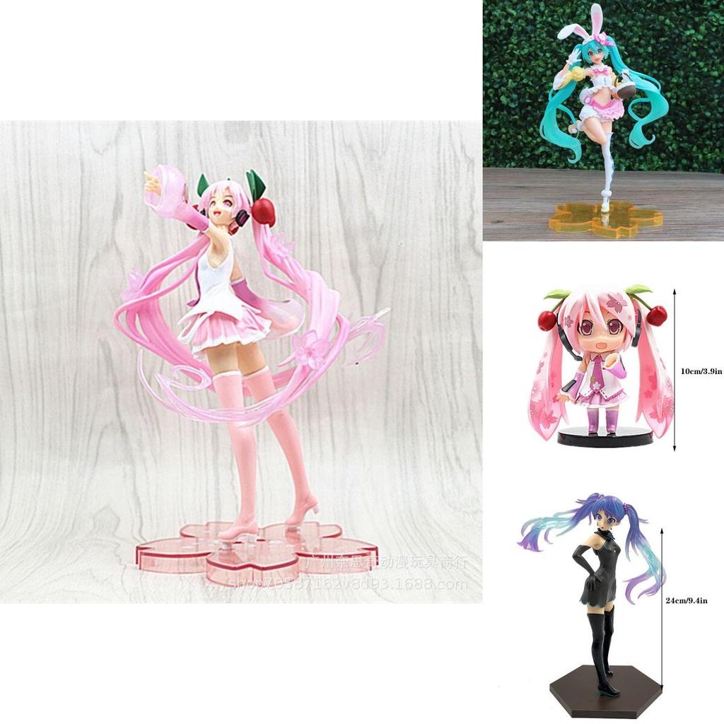 Hatsune Miku Cartoon Virtual Singer Manga Statue Figurines Stunning Collectible Model Toy