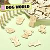 50PCS Natural Wood Chip Mix Animal Wood Slices For Home Decoration Children Drawing  DIY Handmade Creative Crafts Wooden Chips