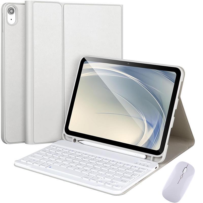 iPad A16 Bluetooth Keyboard Protective Case with Magnetic Detachable Pen Slot for 10th/11th Gen Tablets
