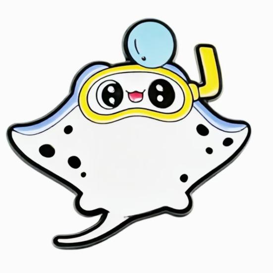 Sea Animal Brooch Cute Marine Creature Brooch B