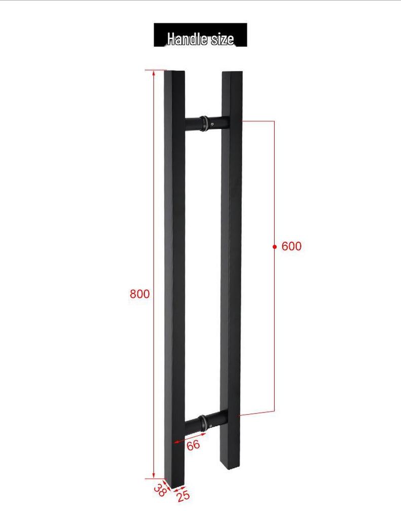 Black Offset Axis Anti-theft Door Lock with 304 Stainless Steel Handle for Wooden Entrance Doors