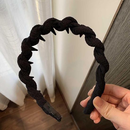 Kvinner Hårbøyle Twist Design Sklisikre Tenner Elastisk Hodebånd Lett Komfortabelt Stoff Hodebånd Hårtilbehør