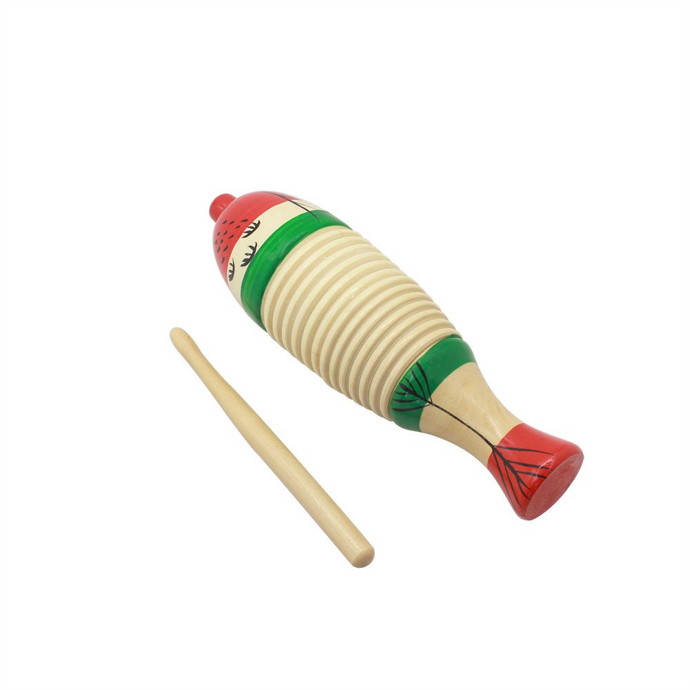 Orff Percussion Instruments: Wooden Frog Clapper & Sound Tube Music Teaching Aids