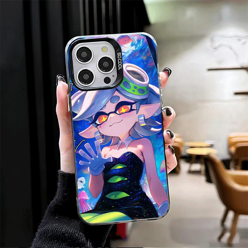 Miękkie Etui na Telefon do Gry S-Splatoons dla iPhone 15 16 17 Pro Max 17Air 16E 14 Plus 13 12 Mini Odporne na Wstrząsy Pokrowiec Tylna Obudowa