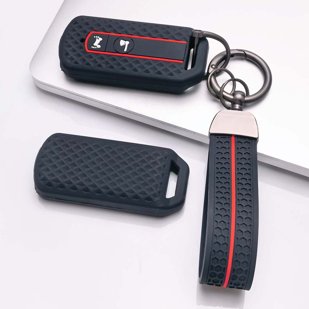 Anti-Slip Silicone Key Case with keychain For Honda PCX 125 150 160 ADV 150 160 SH125 SH150 Vario Click 150 160 Scooter Smart
