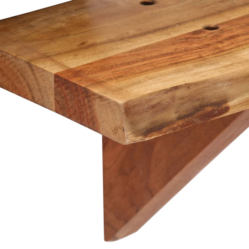 Wall Shelves 2 Pcs 60 X 20 X 18 Cm Solid Acacia Wood