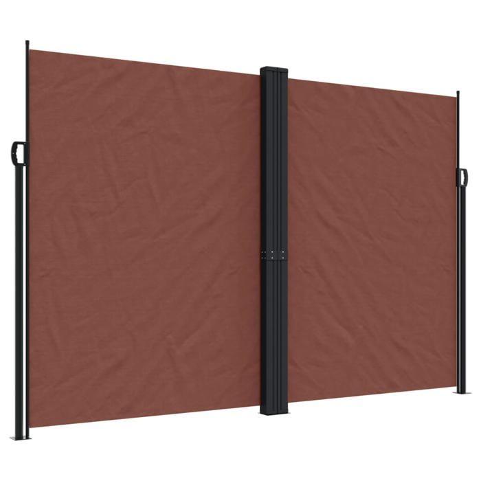 VidaXL Auvent latéral rétractable marron 220x600 cm, écran d’intimité de jardin, brise-vue de balcon, écran d'extérieur, 4004674