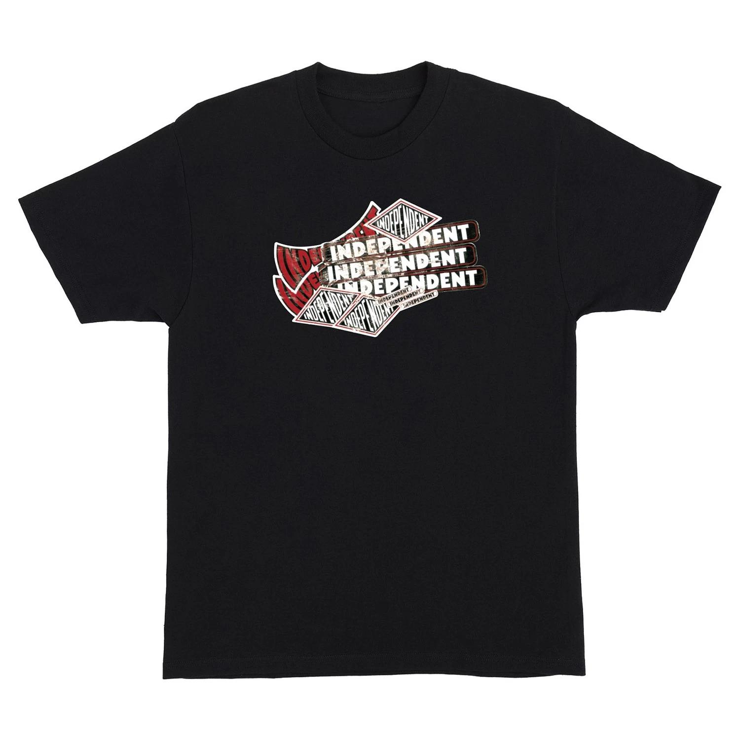 Independent Trucks Shirt Sticker Pile Black S