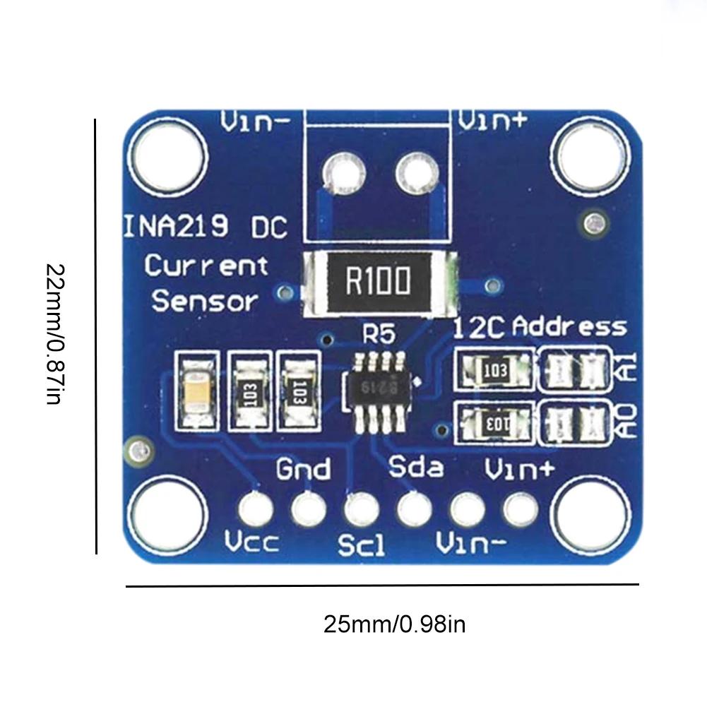 10-1PC MCU-219 INA219 Bi-directional Current Sensor Breakout Module I2C Zero Drift Power Monitoring Sensor Module High-precision
