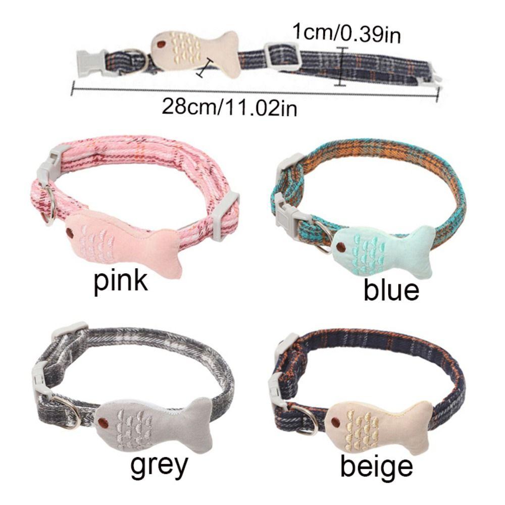 Decorative Cat Neck Strap Cartoon Cat Fish Necklace Pet Accessories Cat Fish Collar  Photograph
