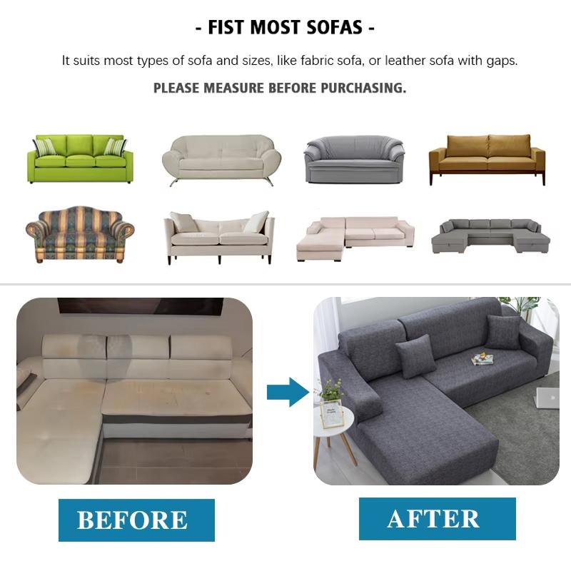 Premium Texture Couch Covers for Sectional Sofa Washable Stretch Sofa Covers L Shape Sofa Slipcovers Anti Slip Furniture Protector 1pc