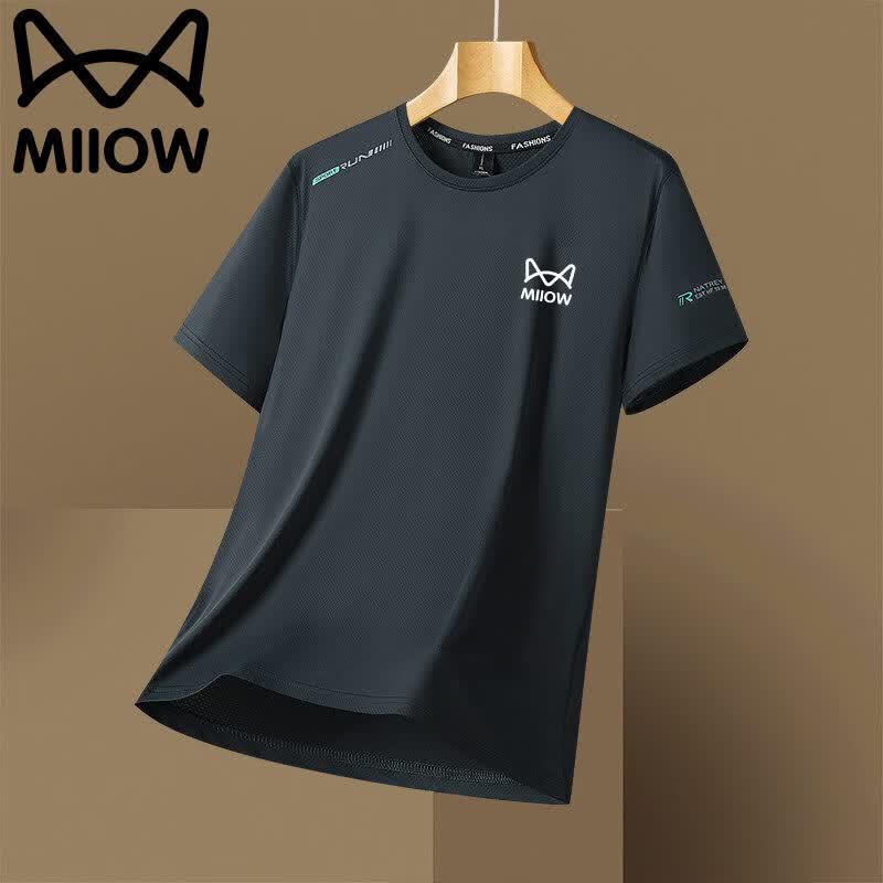MiiOW Men's Ice Silk Short Sleeve T-Shirt