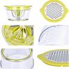 4-in-1 Citrus Lemon Orange Juicer Manual Hand Squeezer with Built-in Measuring Cup and Grater