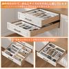 Rloao Cutlery Extendable Slide Cutlery Storage Adjustable Kitchen Cupboard Flexible Small Item Easy To Cutlery Storage Easy Cupboard Storage White