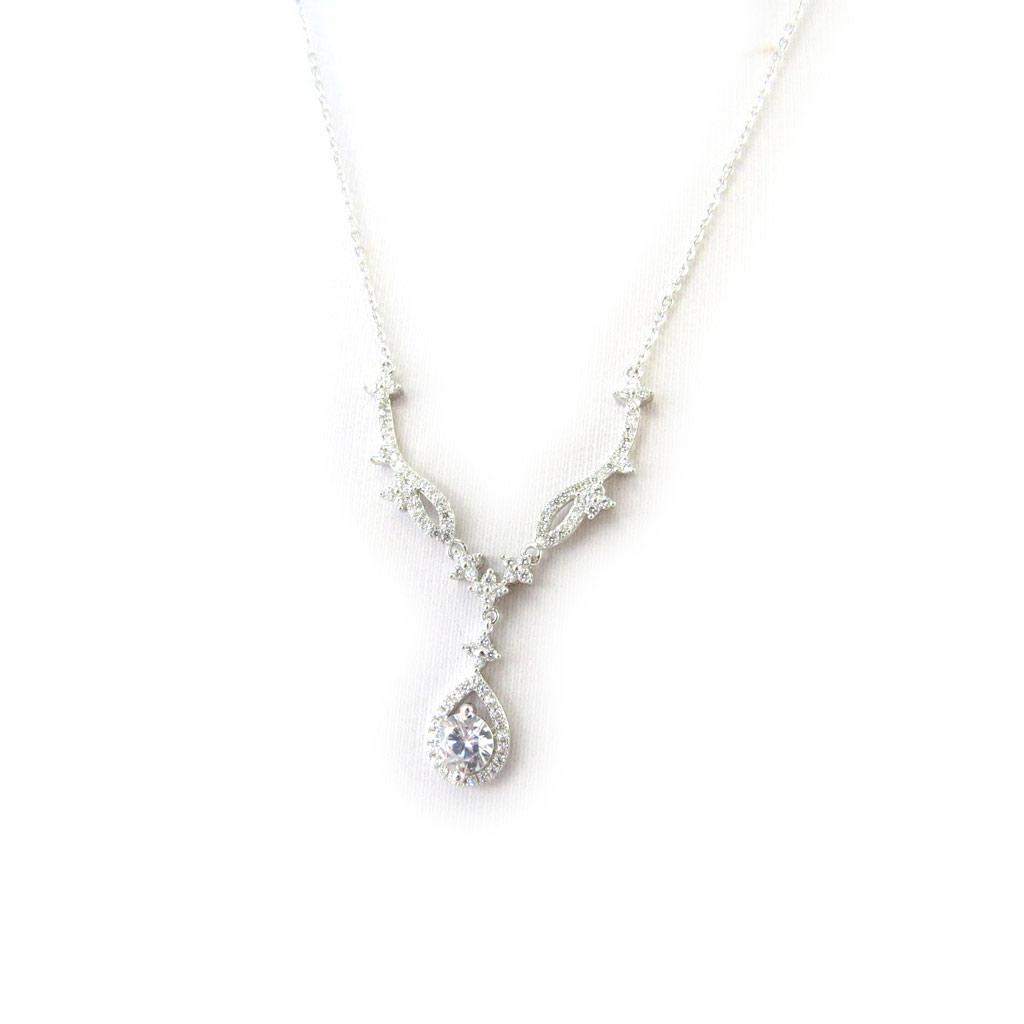 Les Trésors De Lily [M7258] - Collier Argent 'Sissi' blanc