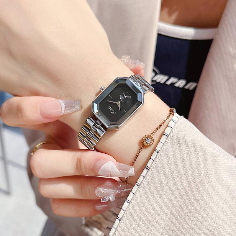 Square Women'S Waterproof Watch, Simple Niche Fashion Personalized Student Women'S Steel Belt Women'S Watch