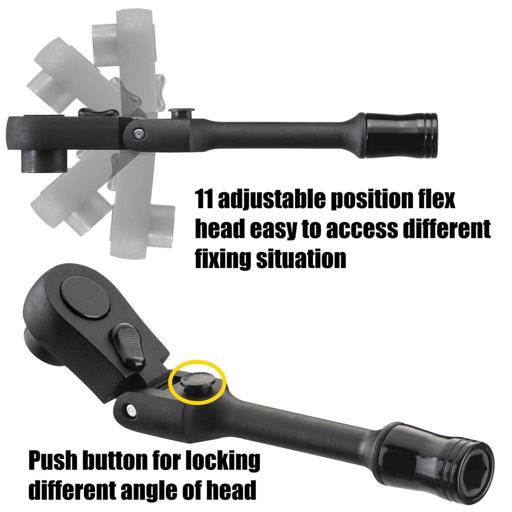 Arsenal Tool Socket Set with Storage Square 15mm Socket Short Ultra-Short Set, 12-Piece Case, 6.35mm Drive, Height, 4/4.5/5/5.5/6/7/8/9/10/11/12/13mm,