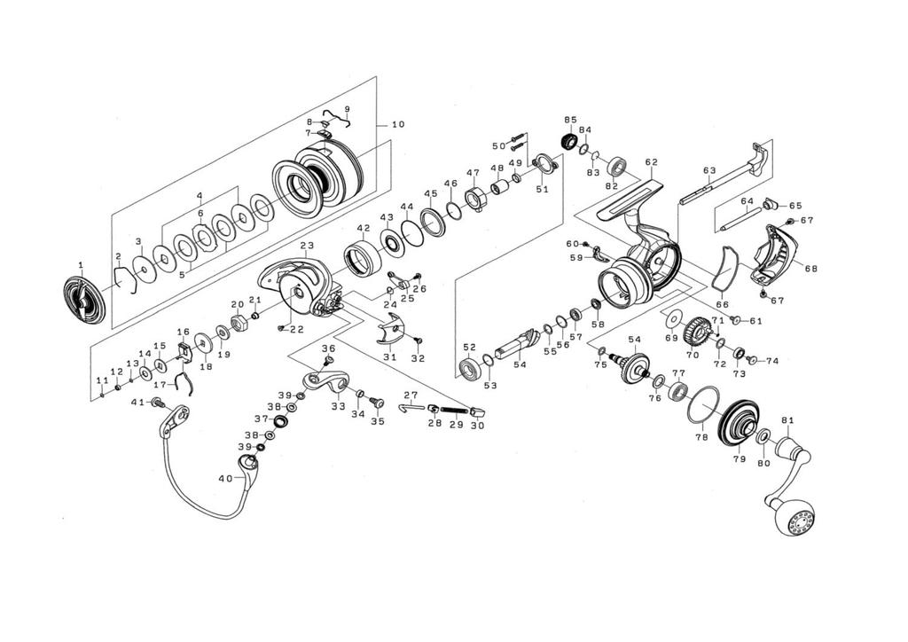 Genuine Daiwa Parts for 22 Caldia SW Spool Part 10 Part 128E87 (DAIWA) 5000D-CXH (2-9) Number Code