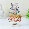 Gemstone Bonsai Tree with Healing Crystals – 7 Chakra Heart Base Feng Shui Showpiece Home & Office Décor – Housewarming Gift - Chakra Tree