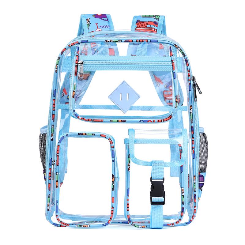 Schoolbag wholesale new couple transparent shoulder jelly bag Korean version pvc backpack male and female junior high school leisure student schoolbag