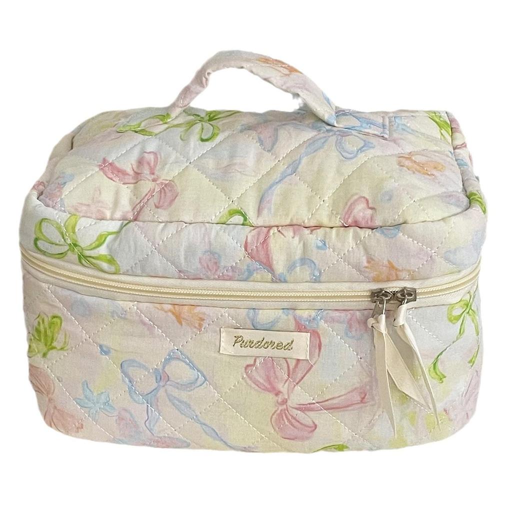 Lila Traum Schmetterling Make-up Tasche – Macaron Colorblock Aufbewahrung für Mädchen