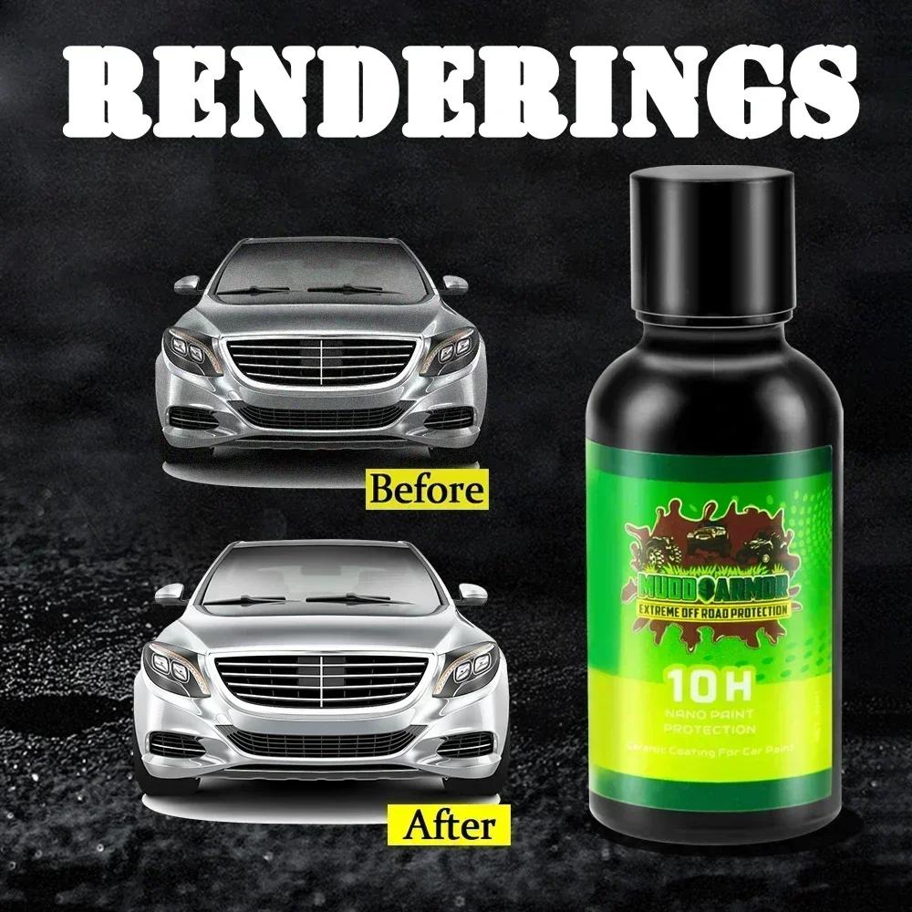 10H Liquid Glass Ceramic Car Coating Waterproof Nano Ceramic Car Paint Care Solution Scratch Resistant Super Hydrophobic Coating