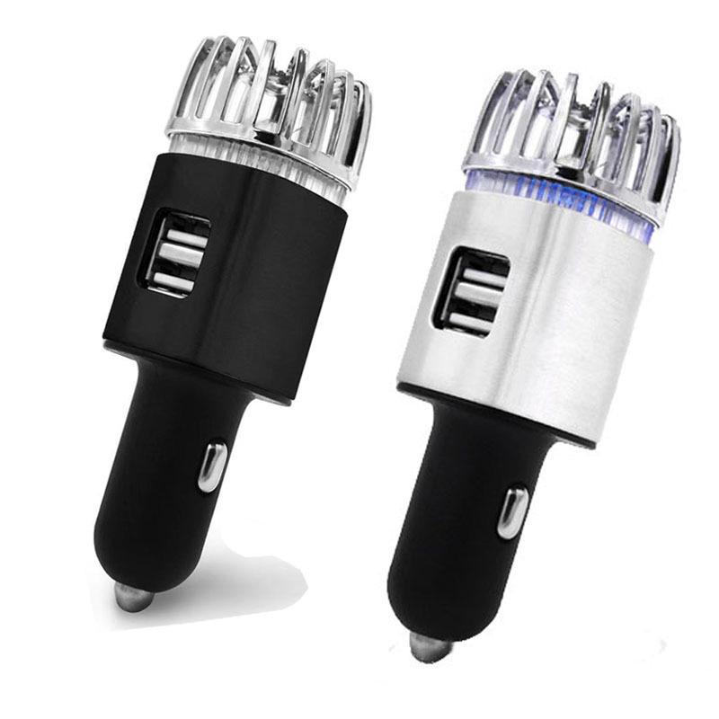 

Dual USB Car Charger & Air Purifier with Negative Ion Technology