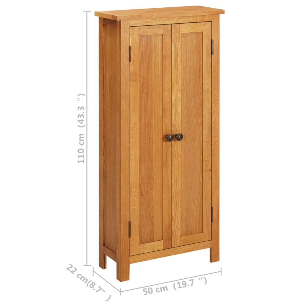 Storage Cabinet 50x22x110 cm Solid Oak