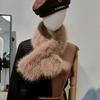 Solid Color Versatile Imitation Mink Fur Fashion Commuter Style Fur Collar Scarf for Women Light Luxury Furry Simple Scarf