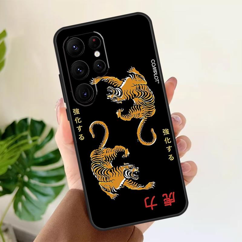 Tiger Red Sun Japan Art Soft Case For Samsung Galaxy S25 Ultra S21 S22 S23 S24 Plus S9 S10 S20 FE S24 FE Phone Cover