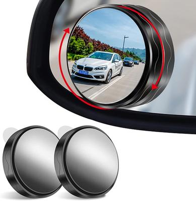 Car Auxiliary Mirror, Spiral Suction Cup Type, Round Side Mirror, 360° Angle Adjustable, Blind