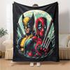 Marvel Heroes Moon Flannel Blanket Super Soft Warm Cozy Blanket For Sofa Bed Office Travel Allseason Home Decor Gift