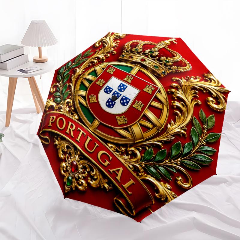 Printed Portugal Football team Folding Umbrella,Outdoor,Leisure,And Travel Umbrella,Durable Umbrella Fabric,Birthday And Holiday Gift