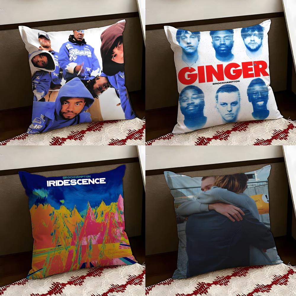Band BBROCKHAMPTONS Cushion Cover Reversible Soft Durable Pillow Cover Home Car MultiScene Use for Daily Comfort