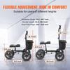 Folding Knee Scooter, Aluminum Steerable Knee Walker with Height-Adjustable Handlebar & Knee Pad, 12" All-Terrain Wheels, Dual Brakes, Leg Recovery