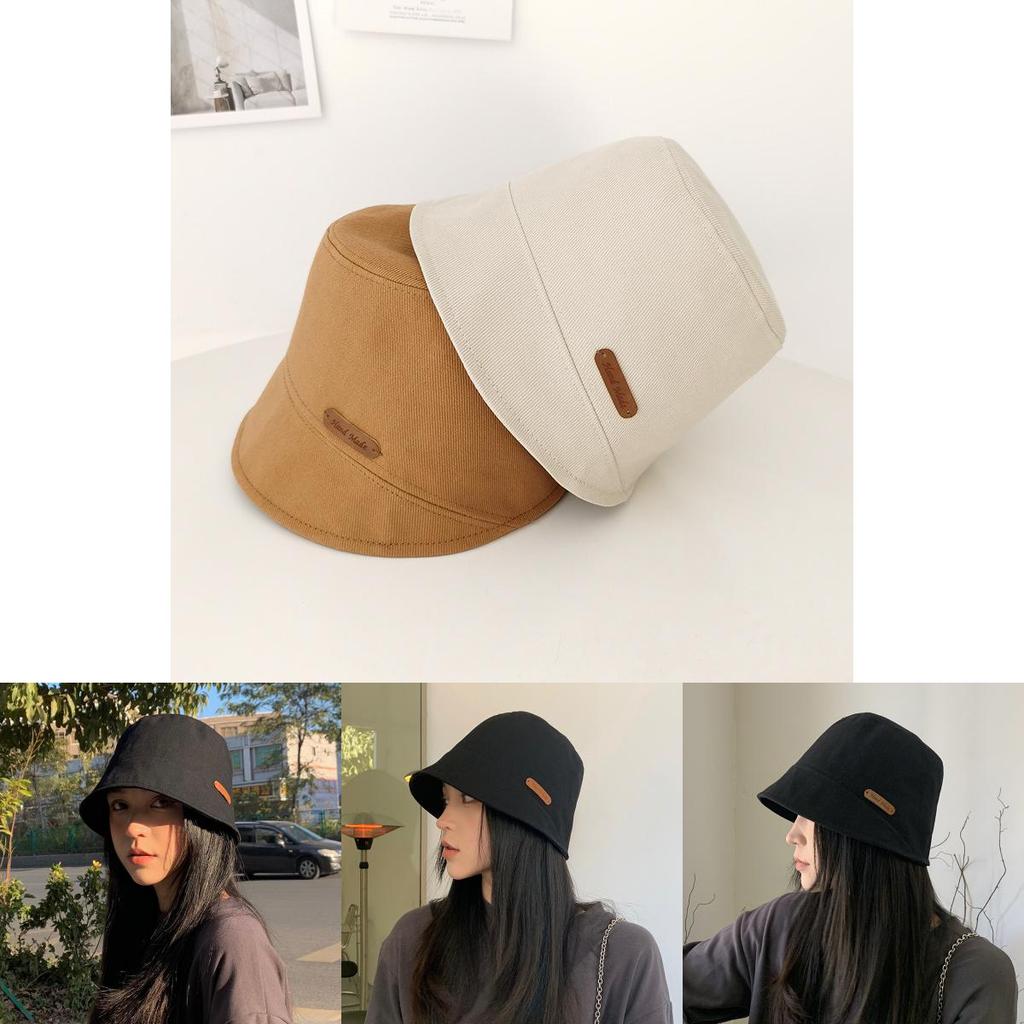 Stylish Cotton Summer Bucket Hat For Women Adjustable Breathable Sun Hat For Round Faces