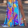 Spring Fashion Bohemian Strapless Maxi Dress with Four Way Stretch