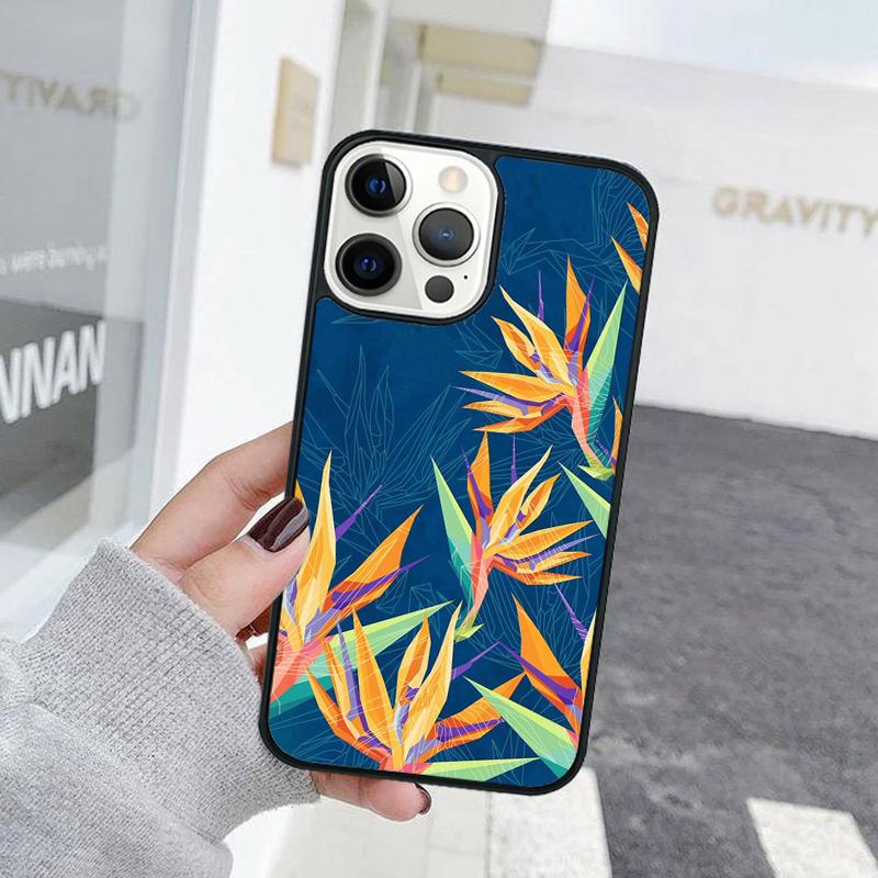 Retro Flower Leaves Graffiti Phone Case For iPhone 17 Air 15 16 Cover 11 13 14 Pro Max 12 Plus Max Fundas