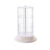 4-Layer Hair Accessory Organizer Transparent Dust-proof Powder Puff Box Rotating Cosmetic Storage Rack Girls' Jewelry Storage