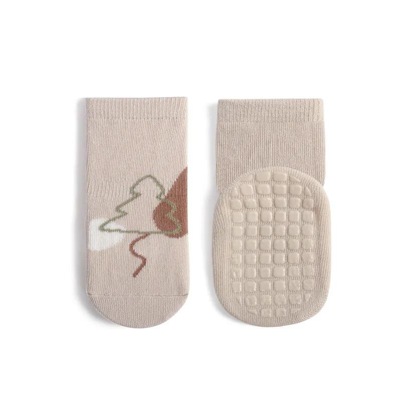 

New Baby Toddler Anti-SlipThermal Socks Mid Calf Indoor Cartoon Grip Silicone Soles Non Skid First Walker Winter Warm 1-3Y