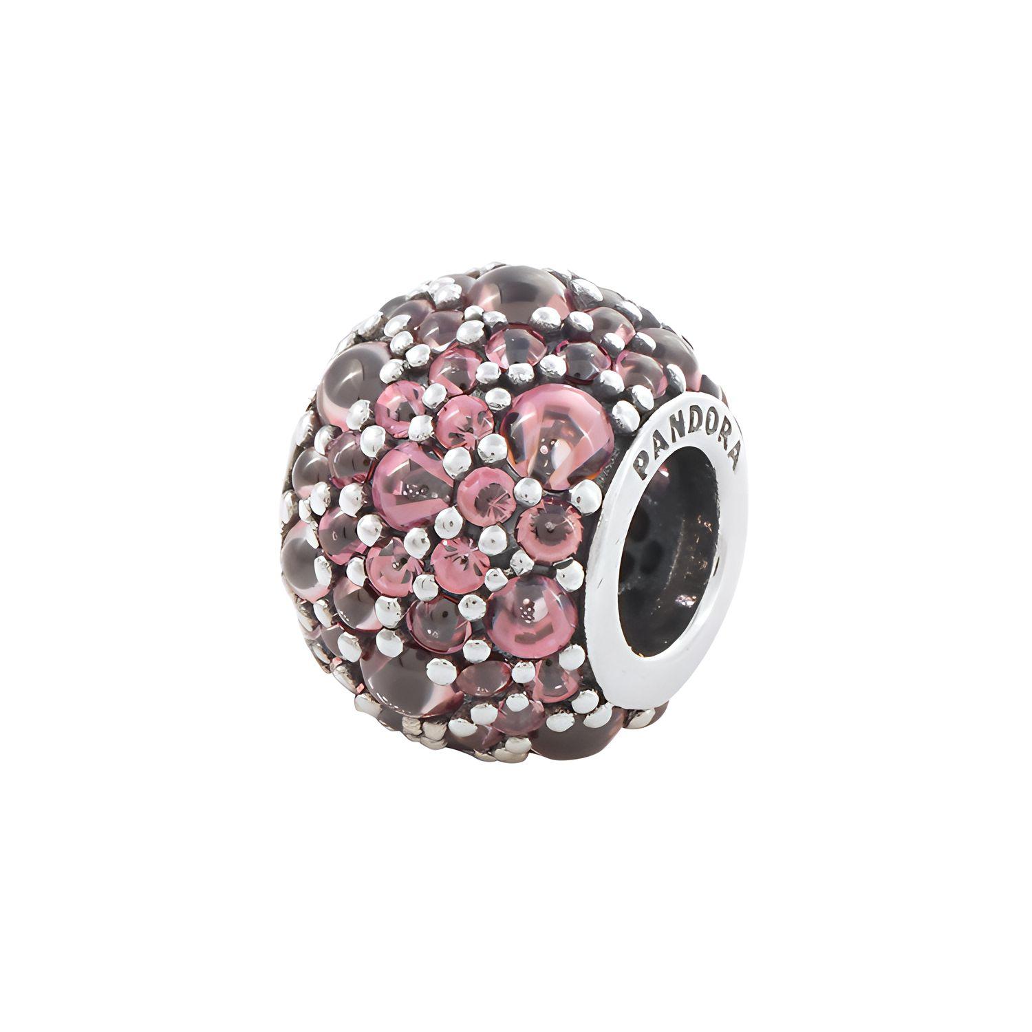 Pandora Pink Bubble Charm Pendant Women Jewelry Silver 791755HCZ Pink