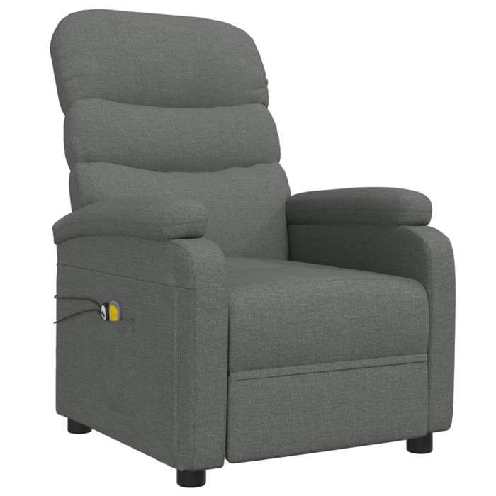 Fauteuil de massage électrique - MAISON EXCLUSIVE - 1 place - Gris foncé - Tissu - 6 points de massage