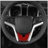 Bright Red Carbon Fiber Car Steering Wheel Chin Sticker For Chevrolet Camaro 13