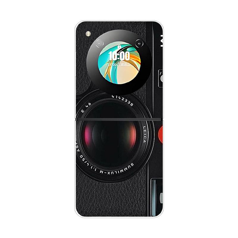 Etui na ZTE Nubia Flip NX724J Modne Malowane Przezroczyste Twarde PC Składane Na ZTE Libero Flip 5G A304ZT Przezroczyste Etui na Telefon Funda