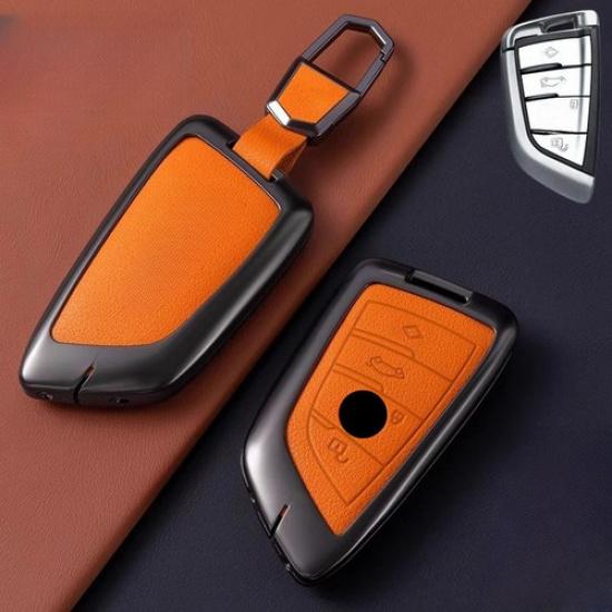 Zinc Alloy Leather Car Key Fob Case Cover For BMW 2 3 5 6 7 X4 X5 X7 M5 X1 X2 X3