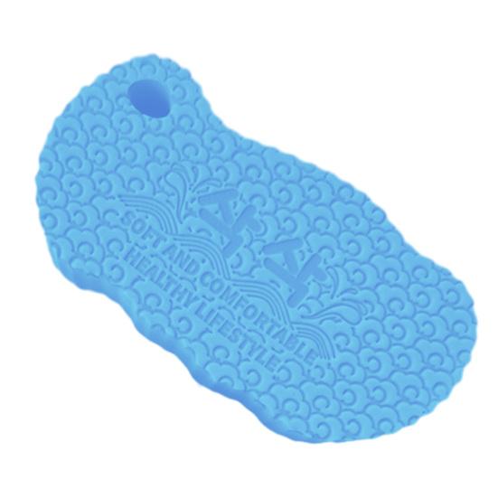 Bathing Sponge Cartoon Shape Baby Mud Bath Sponge Super Soft Gentle Painless Baby Shower Sponge Children Bath синий