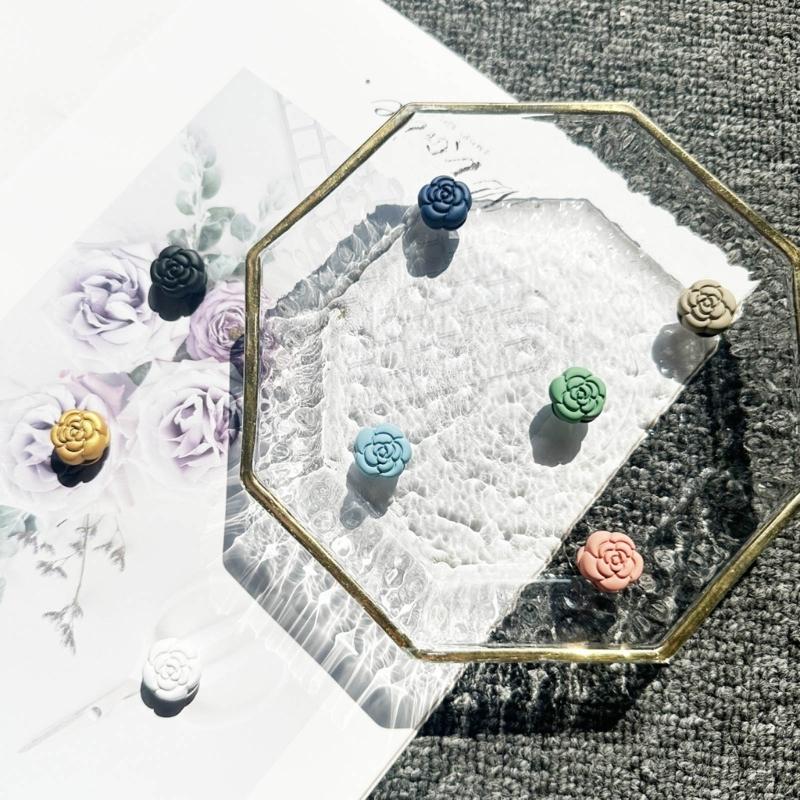 8 párů magnetických špendlíků na hidžáb Barevná brož ve tvaru kamélie Univerzální spona na šátek Šperky Elegantní klipy pro šátky